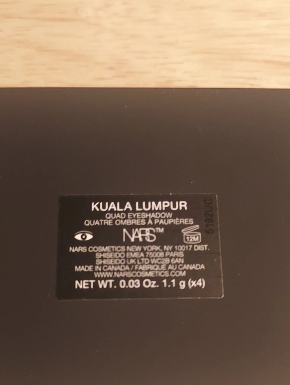 NARS Kuala Lumpur Eyeshadow Palette - Black Compact